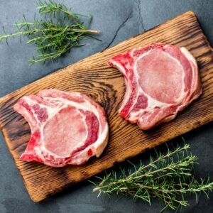 Bone-in Pork Chops from pigs raised in central Virginia without antibiotics