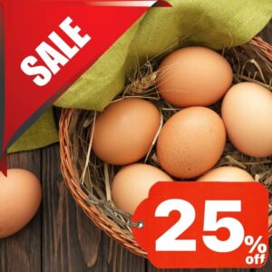 Eggs from pasture raised hens on sale for 25% off