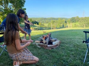 Spending time with family on the farm